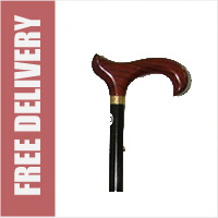 Black Folding Stick with a Derby Handle